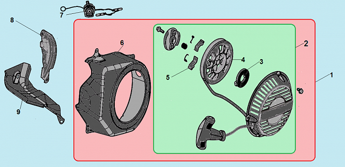 7 СТАРТЕР МОТОПОМПА CHAMPION GTP82